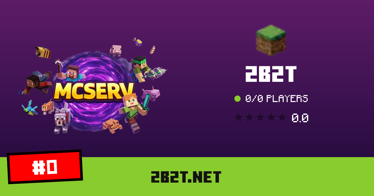 2b2t - IP, jogadores e informações do servidor Minecraft