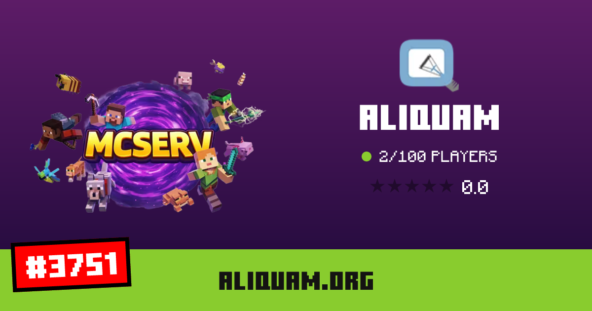 Aliquam - IP, players and Minecraft server info