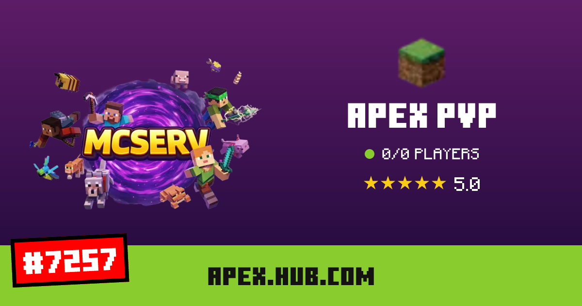Apex PVP - IP、玩家数和Minecraft服务器信息