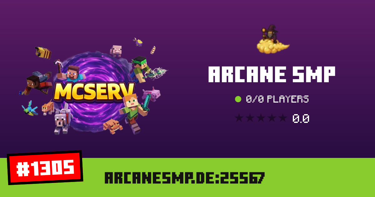 Arcane SMP - IP, players and Minecraft server info