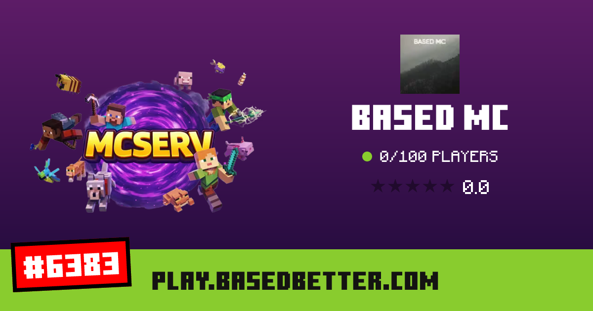 based mc - IP, players and Minecraft server info