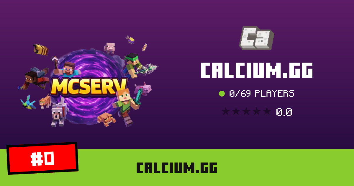 calcium.gg - IP, players and Minecraft server info