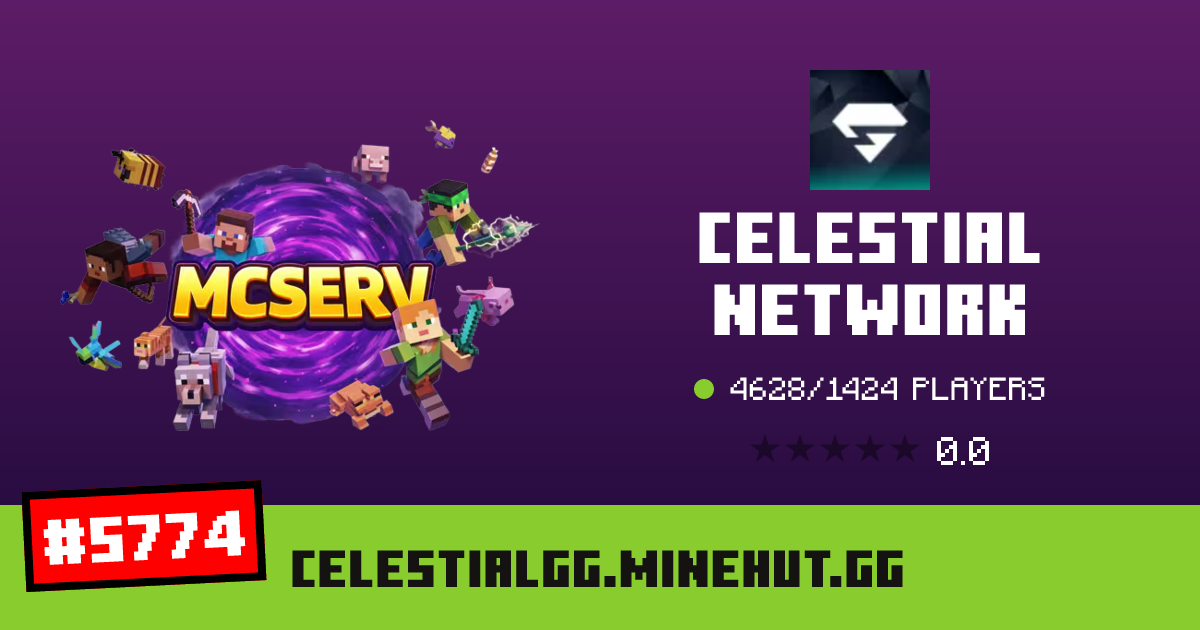 Celestial Network - IP, players and Minecraft server info