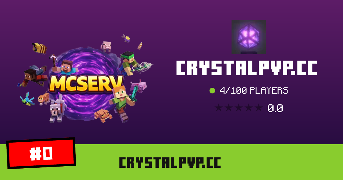 CrystalPvP.CC - IP, players and Minecraft server info