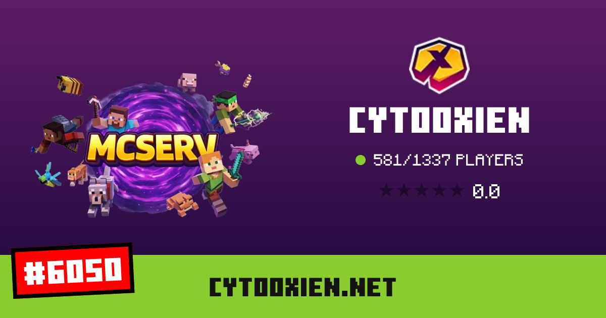 Cytooxien - IP, players and Minecraft server info