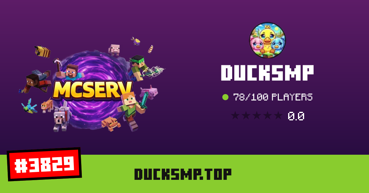 DuckSMP - IP, players and Minecraft server info