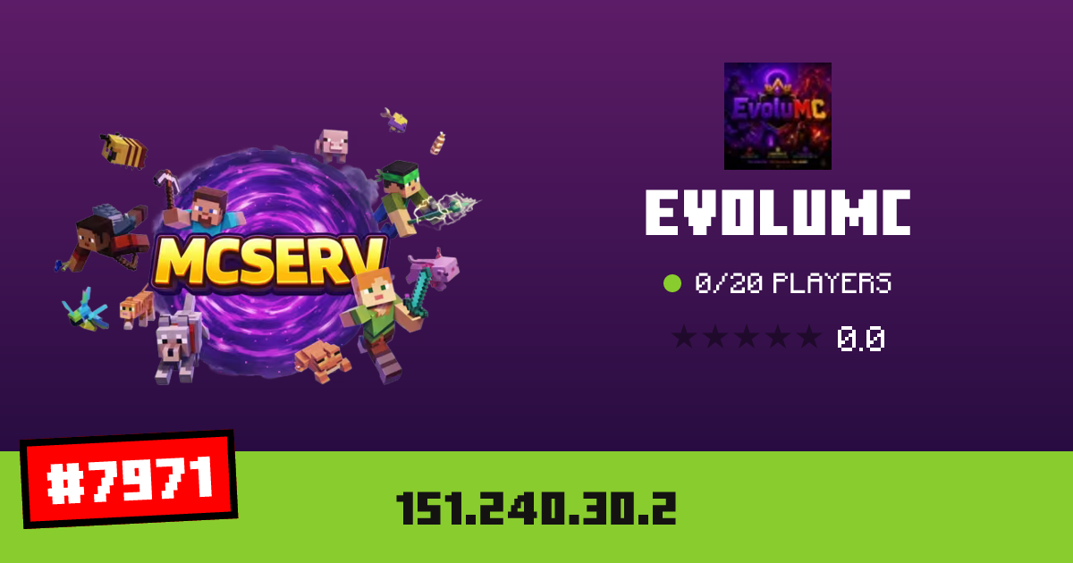 EvoluMC - IP, players and Minecraft server info