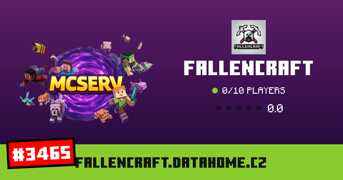 Fallencraft - IP, players and Minecraft server info