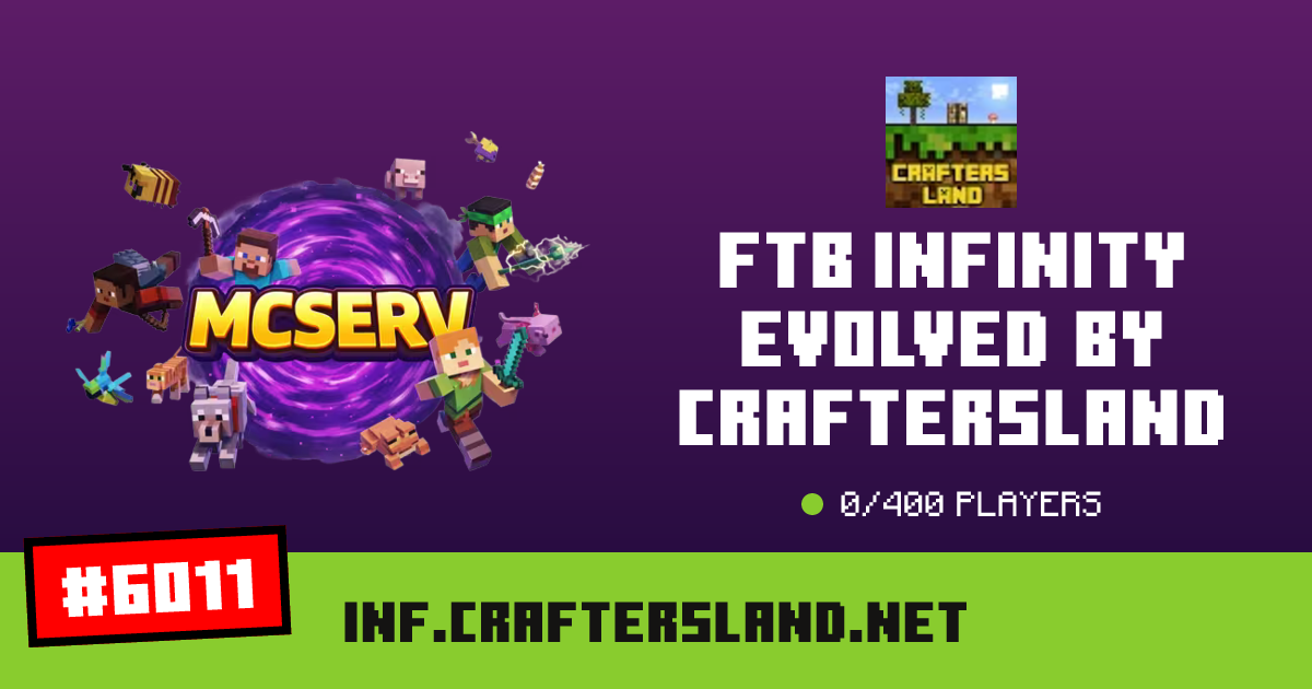 FTB Infinity Evolved by CraftersLand - IP, players and Minecraft server ...