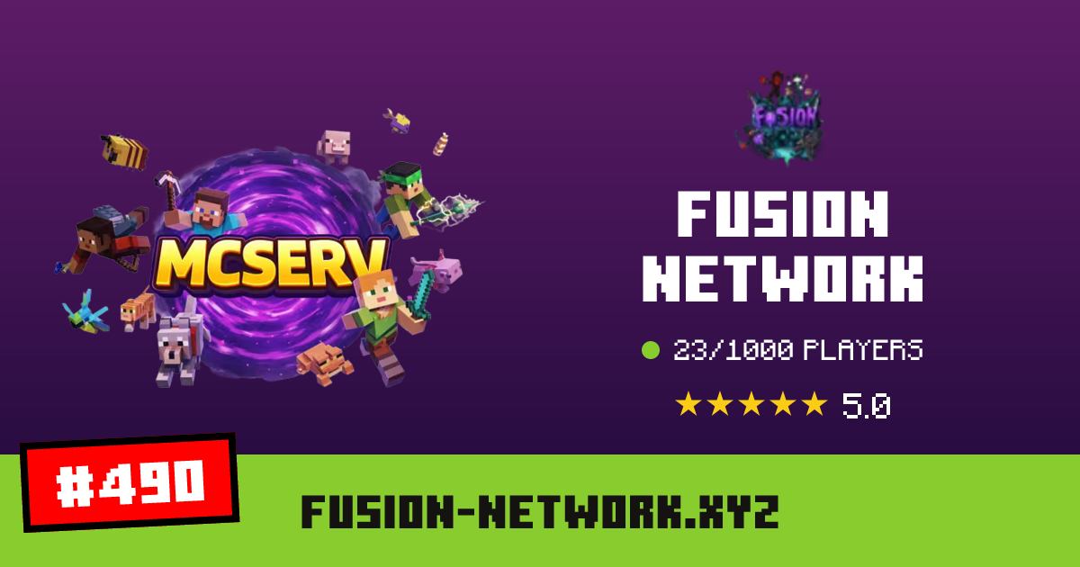 Fusion Network - IP, gracze i informacje o serwerze Minecraft