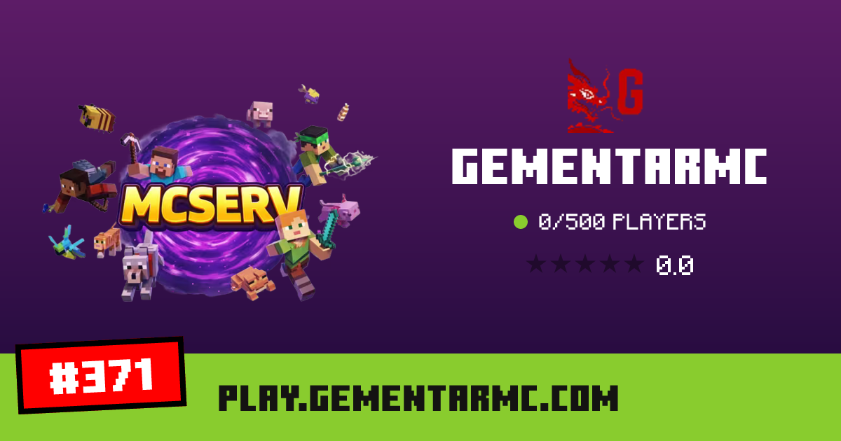 GementarMC - IP, players and Minecraft server info