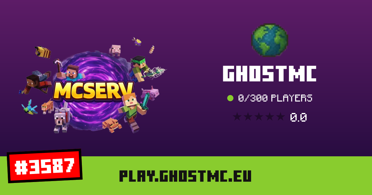 GhostMC - IP, players and Minecraft server info