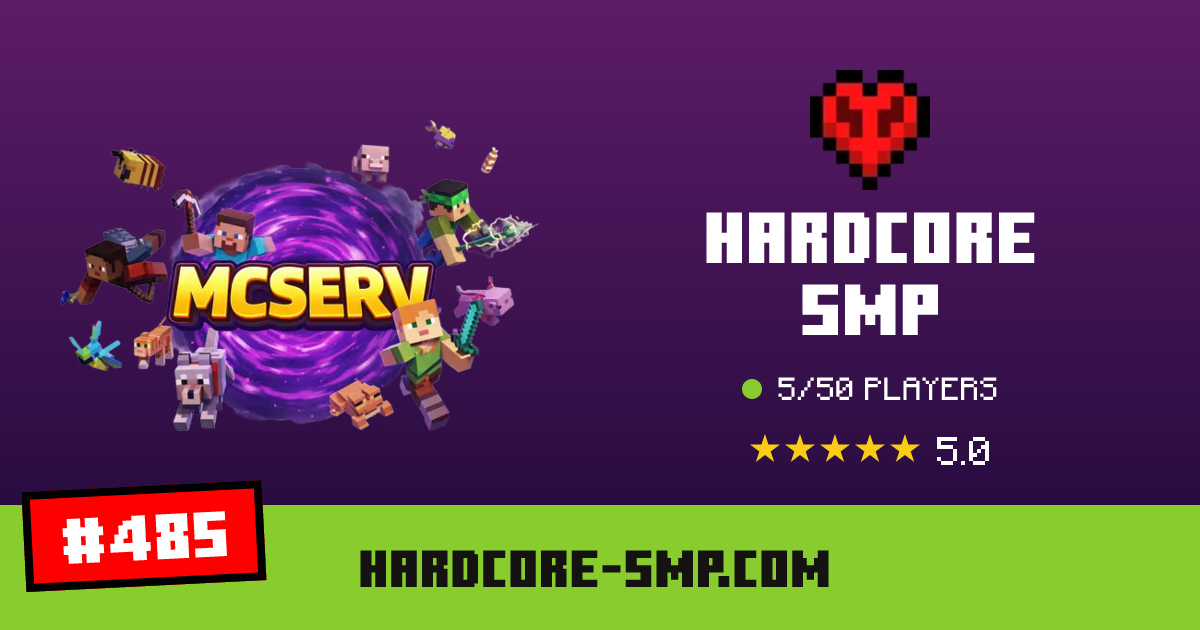 Hardcore SMP - IP, players and Minecraft server info
