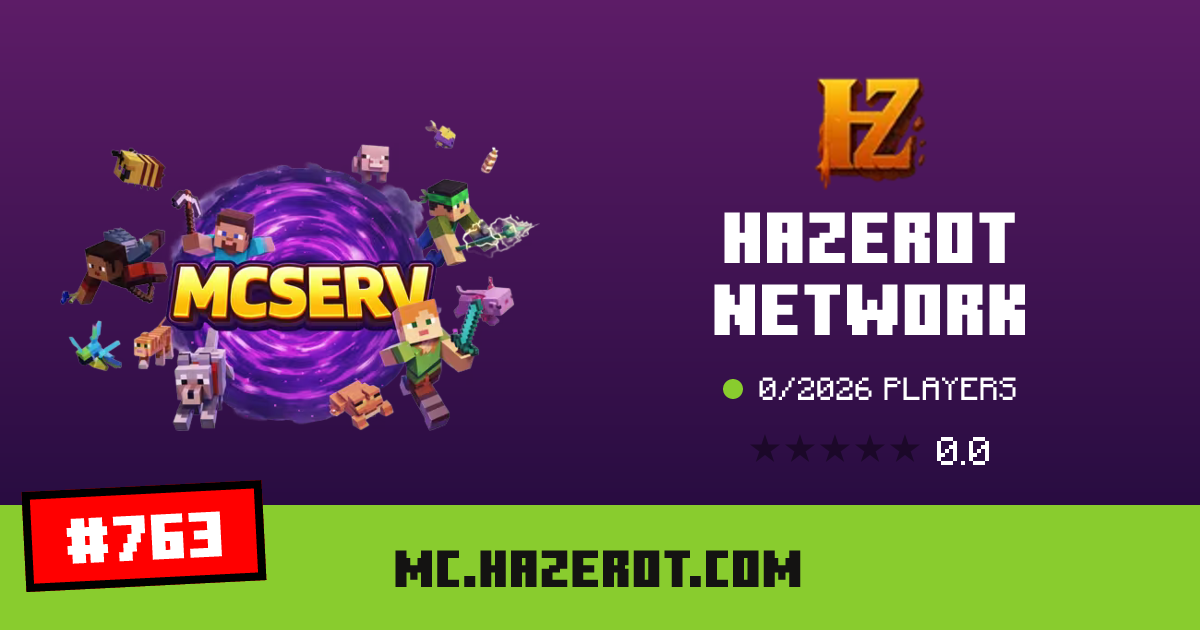 Hazerot Network - IP, players and Minecraft server info