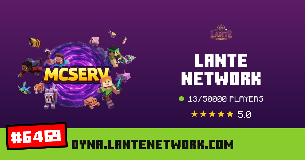 Lante Network - IP, гравці та інформація про сервер Minecraft