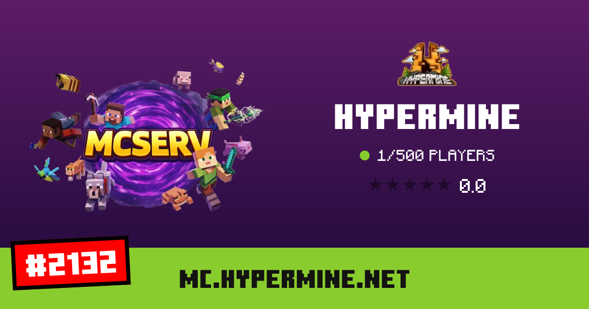 HyperMine - IP, players and Minecraft server info