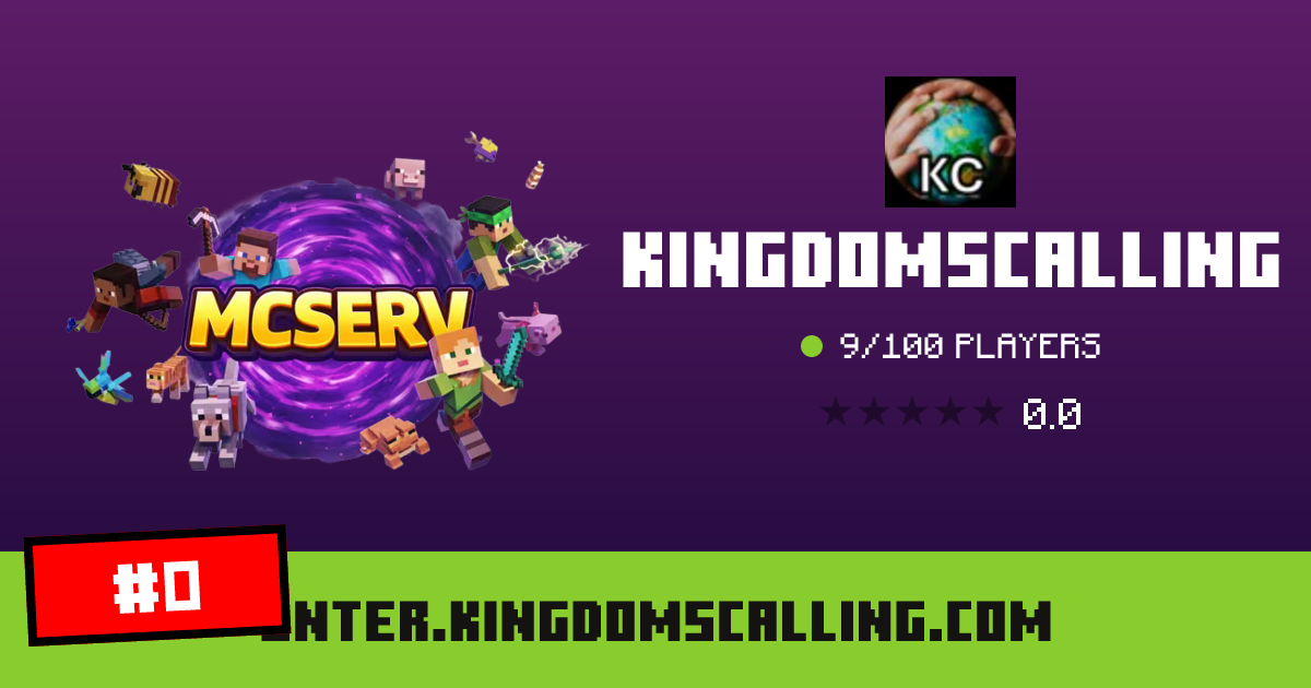 KingdomsCalling - IP, players and Minecraft server info