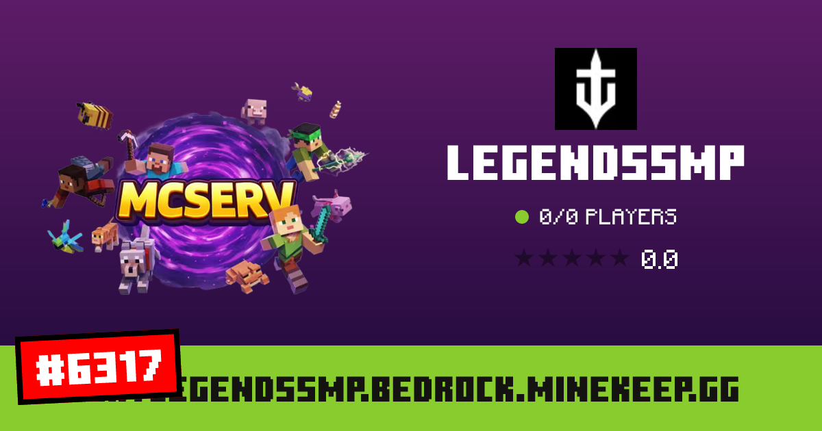 LegendsSMP - IP, players and Minecraft server info