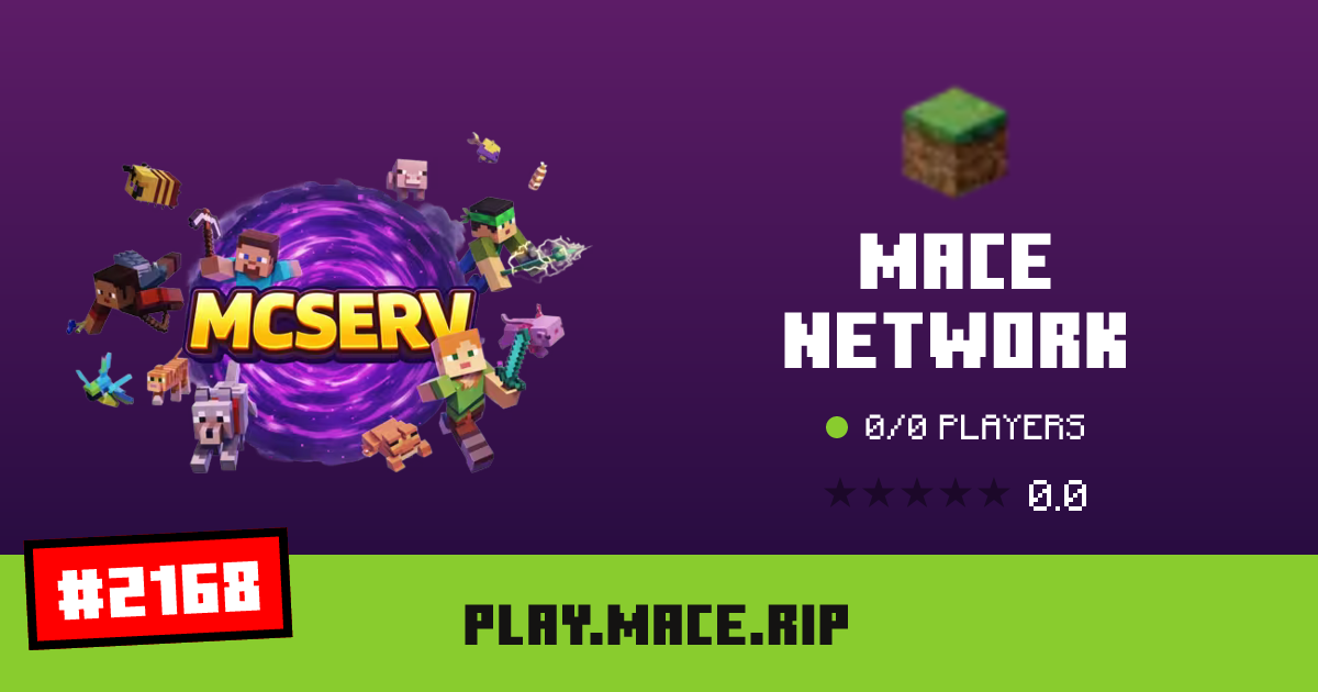 Mace Network - IP, players and Minecraft server info