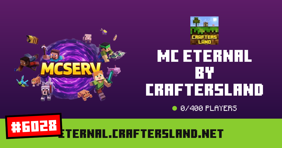 MC Eternal by CraftersLand - IP, players and Minecraft server info