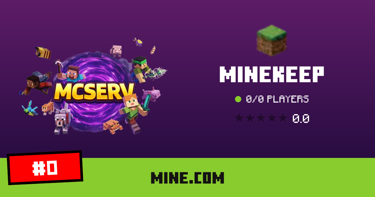 MineKeep - IP, Spieler und Minecraft Server Infos