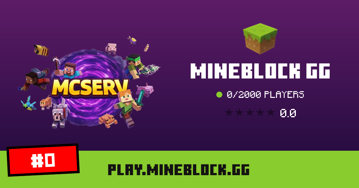 MineBlock GG - IP, players and Minecraft server info