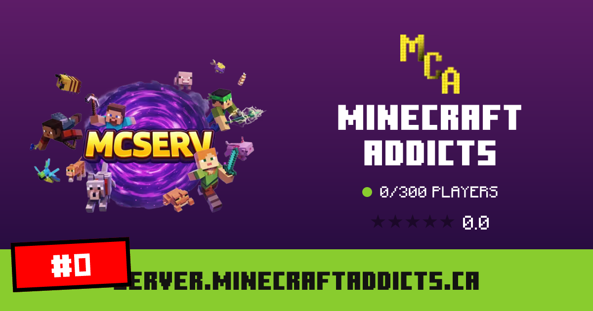 Minecraft Addicts - IP, players and Minecraft server info