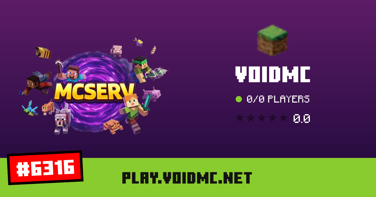 voidmc - IP, players and Minecraft server info
