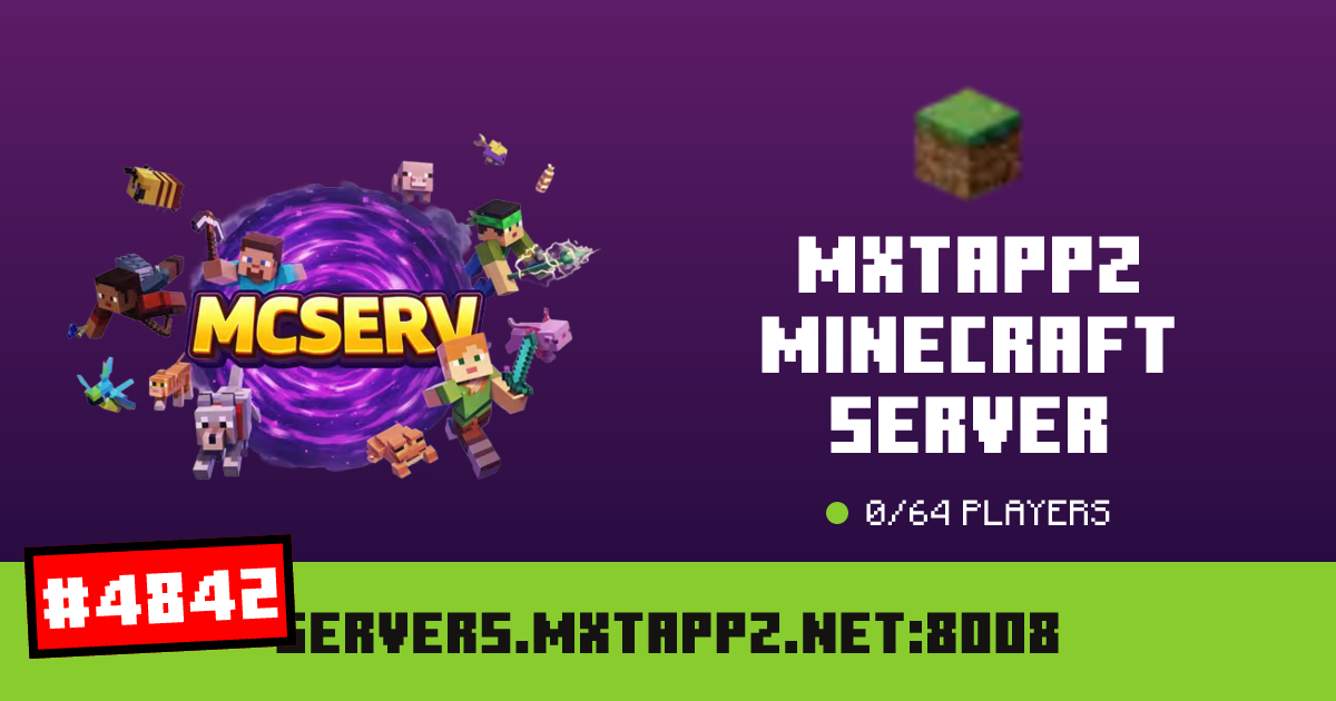 MxtAppz Minecraft Server - IP, jugadores e información del servidor ...