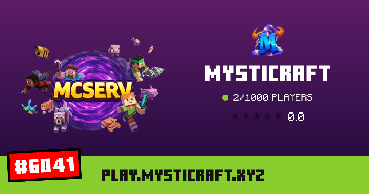 Mysticraft - IP, players and Minecraft server info