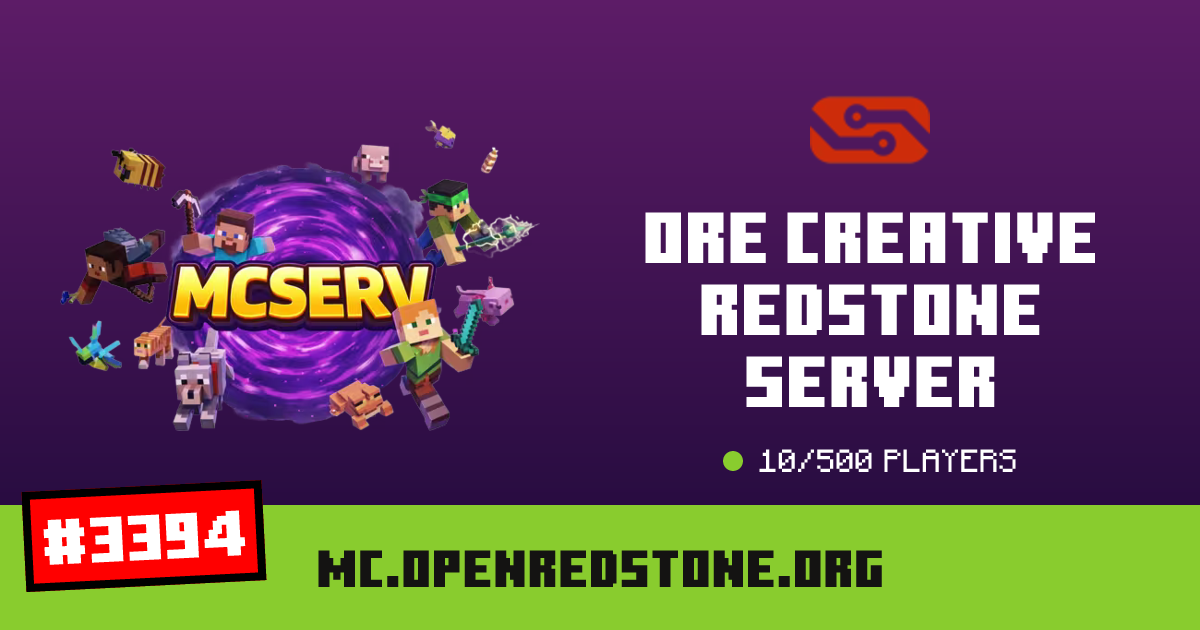 ORE Creative Redstone server - IP, players and Minecraft server info