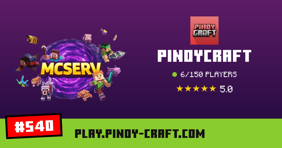 PinoyCraft - IP, players and Minecraft server info
