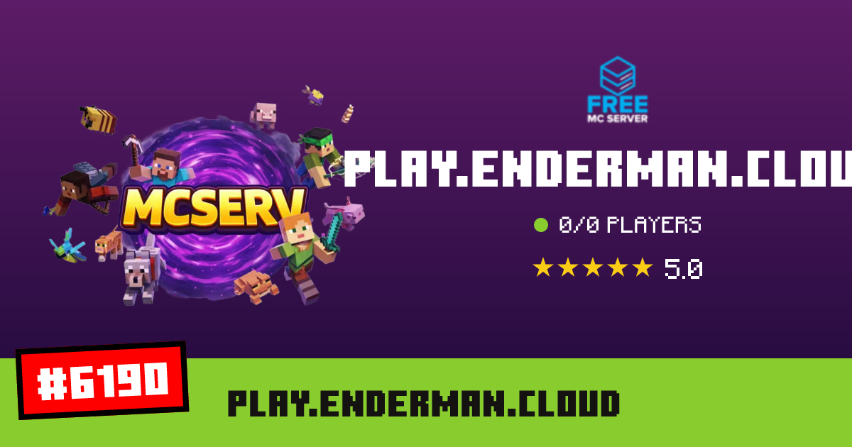 play.enderman.cloud - IP, players and Minecraft server info