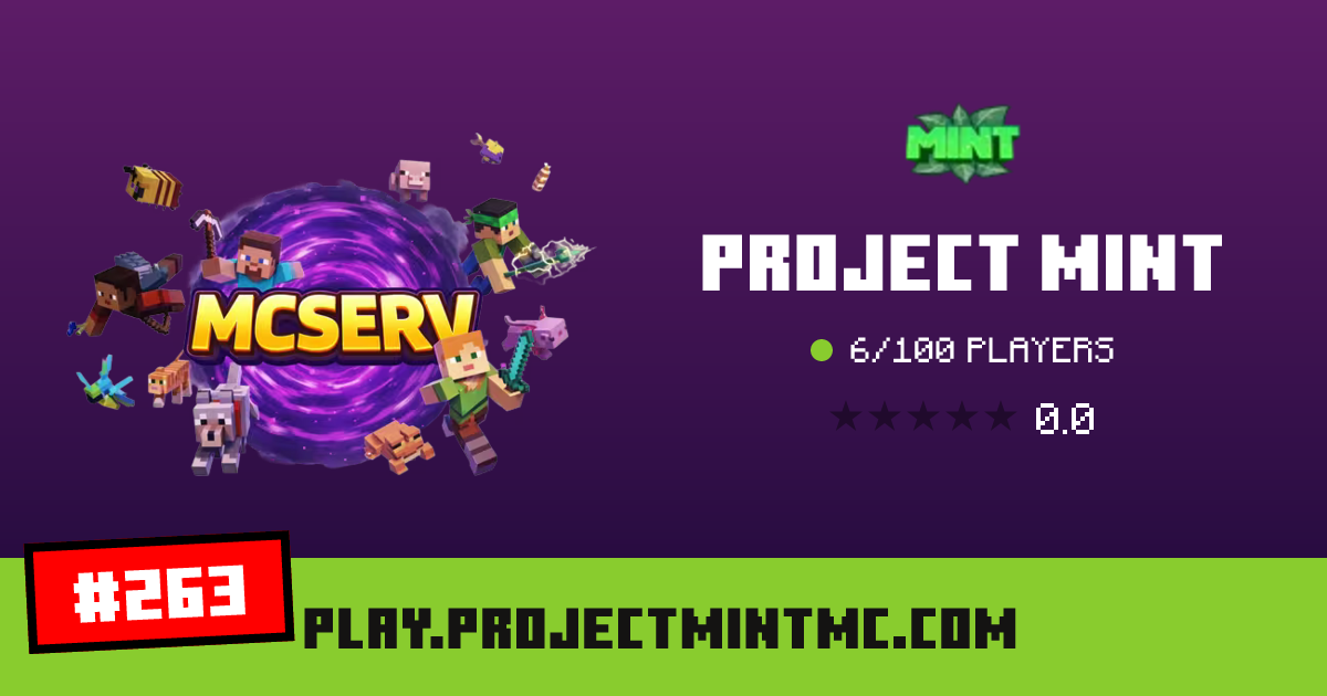 Project MINT - IP, players and Minecraft server info