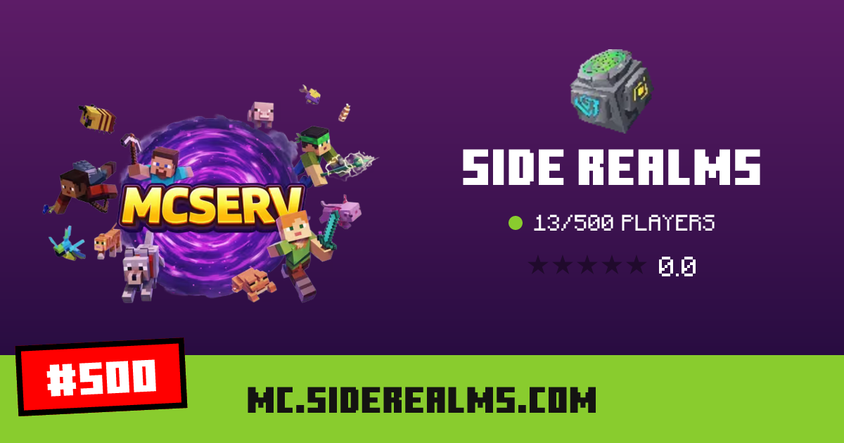 Side Realms - IP, players and Minecraft server info