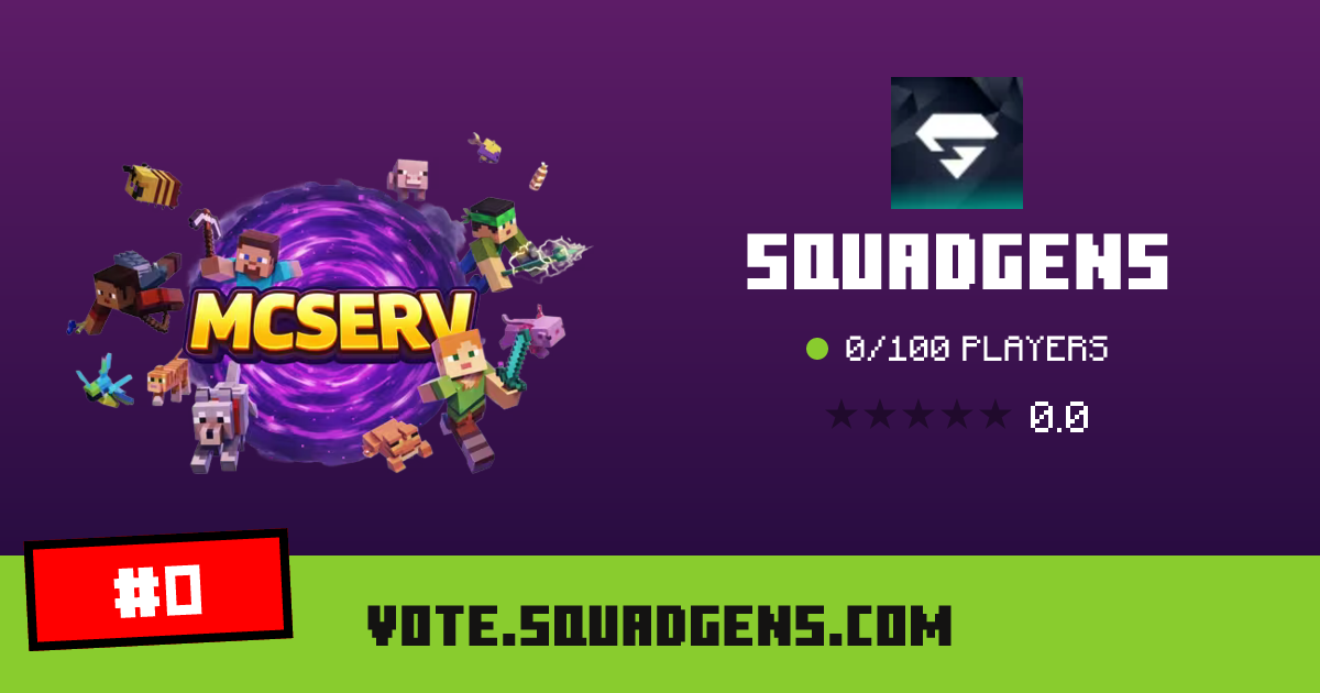 SquadGens - IP, players and Minecraft server info