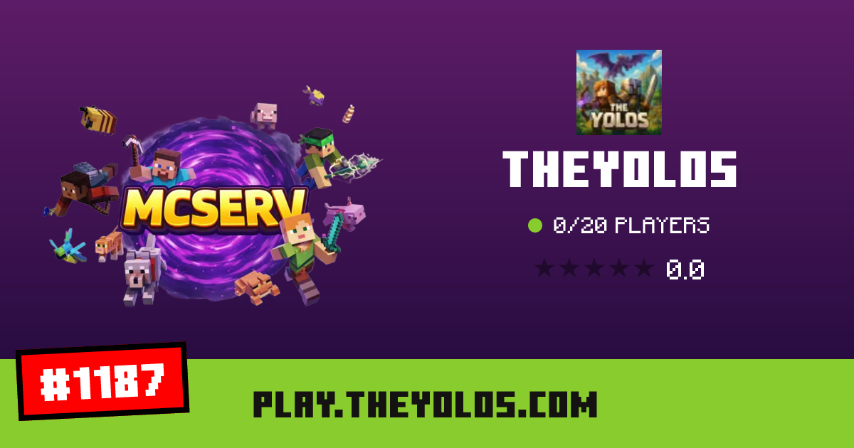 TheYolos - IP, players and Minecraft server info