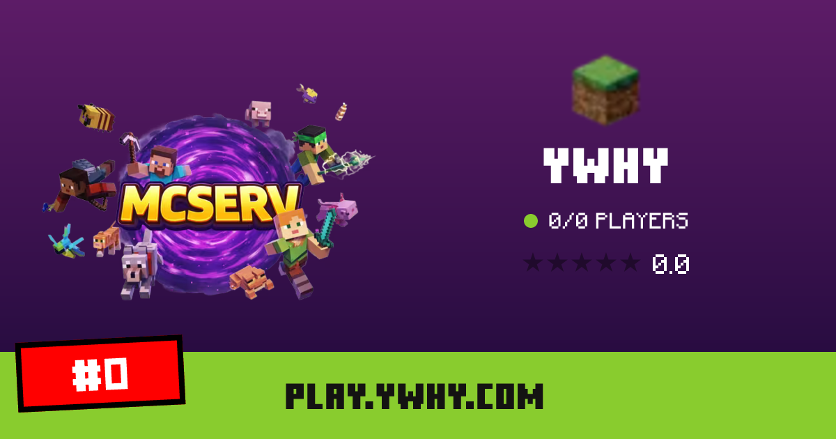 ywhy - IP, players and Minecraft server info