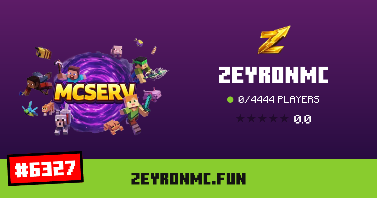 ZeyronMC - IP, players and Minecraft server info