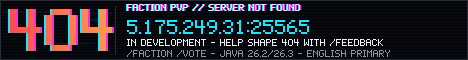 Banner 404: Server Not Found