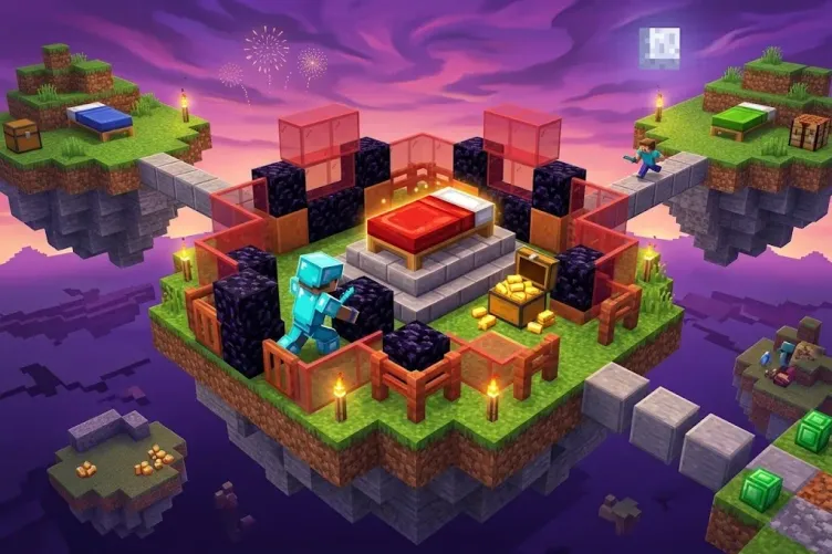 Defending your bed in BedWars